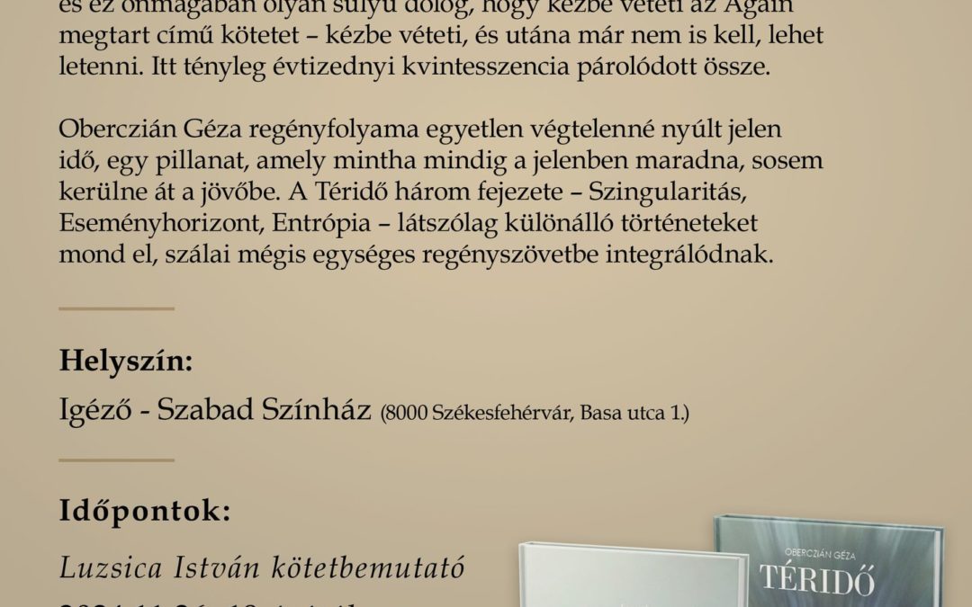 Igéző – Parnasszus kortárs apostolai irodalmi sorozat est